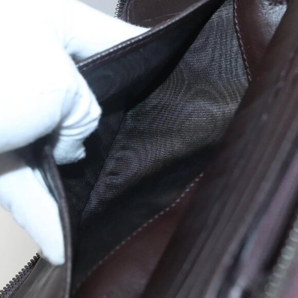 GUCCI GG Canvas Guccissima Wallet Leather Brown Silver - Picture 13 of 16